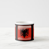 Flagge Albaniens Espressotasse (Vorderseite)
