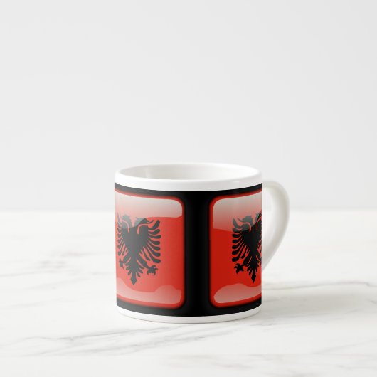 Flagge Albaniens Espressotasse (Vorderseite Rechts)