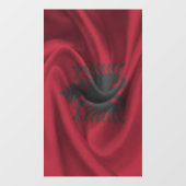 Flagge Albaniens Fensteraufkleber (Blatt)