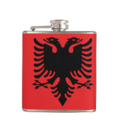 Flagge Albaniens Flachmann (Vorderseite)