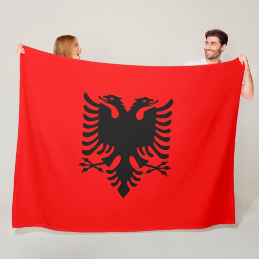 Flagge Albaniens Fleecedecke (Beispiel)