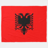 Flagge Albaniens Fleecedecke (Vorderseite (Horizontal))