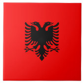 Flagge Albaniens Fliese (Vorderseite)