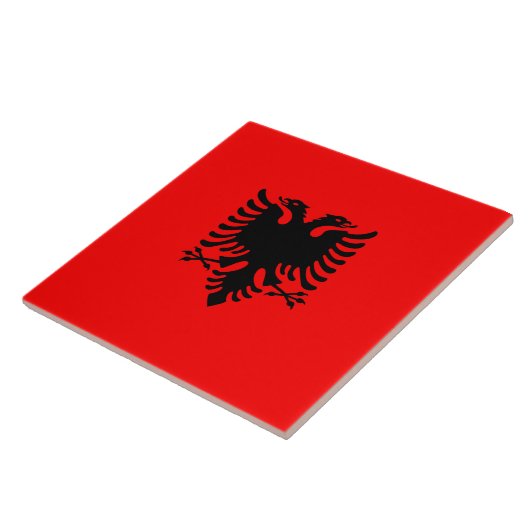 Flagge Albaniens Fliese (Seite)