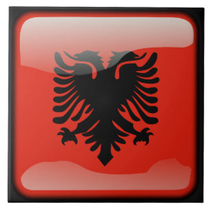 Flagge Albaniens Fliese
