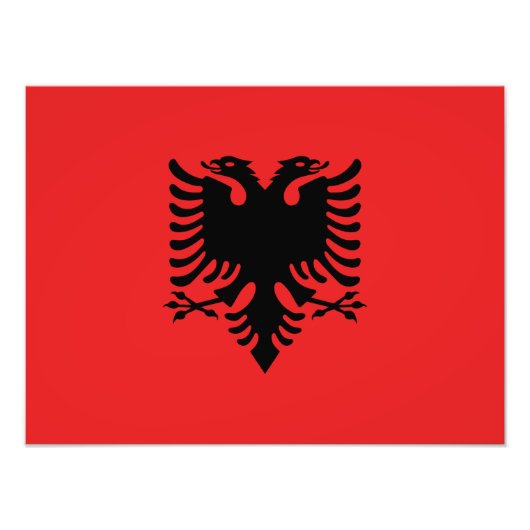 Flagge Albaniens Fotodruck (Vorne)