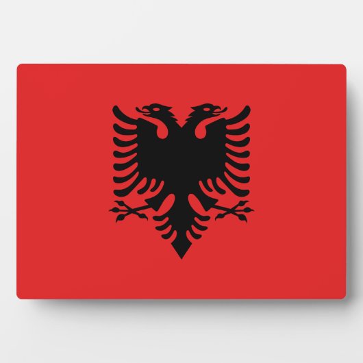 Flagge Albaniens Fotoplatte (Vorderseite)