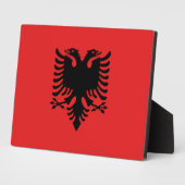 Flagge Albaniens Fotoplatte (Seite)