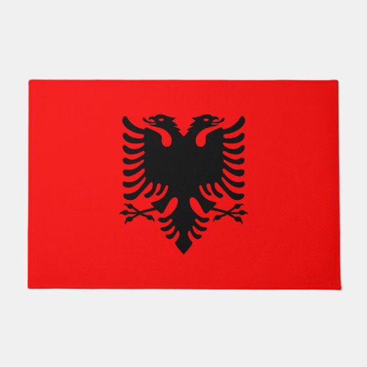 Flagge Albaniens Fußmatte (Vorderseite)