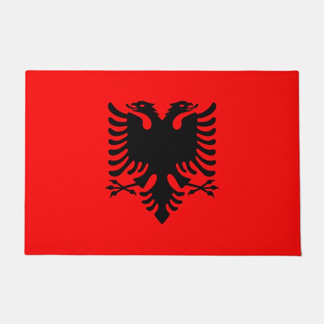 Flagge Albaniens Fußmatte (Vorderseite)