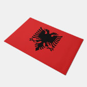 Flagge Albaniens Fußmatte (Schrägansicht)
