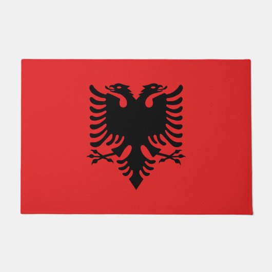 Flagge Albaniens Fußmatte (Vorderseite)