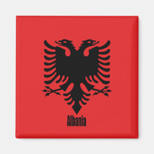 Flagge Albaniens, gekennzeichnet, Magnet
