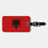 Flagge Albaniens Gepäckanhänger (Vorderseite horizontal)