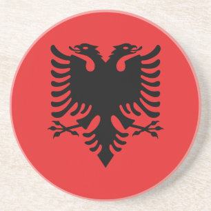 Flagge Albaniens Getränkeuntersetzer