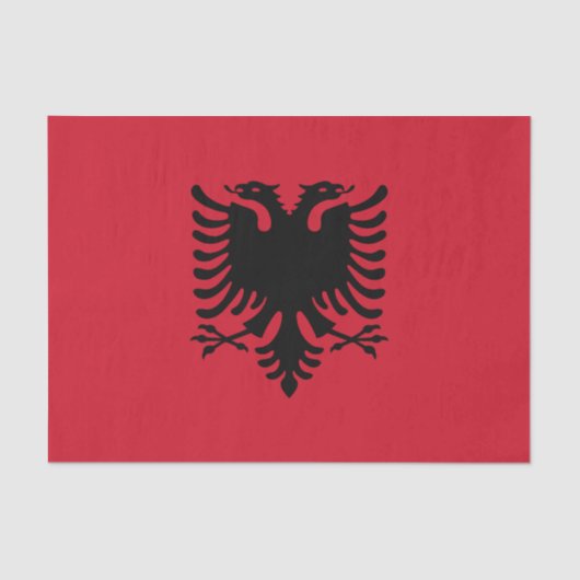 Flagge Albaniens - Gewebepapier Seidenpapier (Vorderseite)