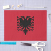 Flagge Albaniens - Gewebepapier Seidenpapier (Handwerk)