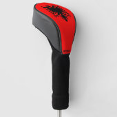 Flagge Albaniens Golf Headcover (angewinkelt)