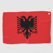 Flagge Albaniens Golfhandtuch (Horizontal)