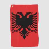 Flagge Albaniens Golfhandtuch (Vorderseite)