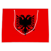 Flagge Albaniens Große Geschenktüte (Vorderseite)