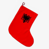 Flagge Albaniens Großer Weihnachtsstrumpf (Vorderansicht (hängend))