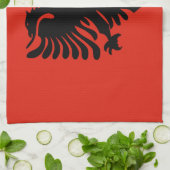 Flagge Albaniens Handtuch (Gefaltet)