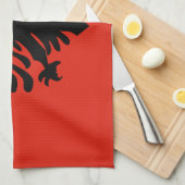 Flagge Albaniens Handtuch (Viertel Falte)