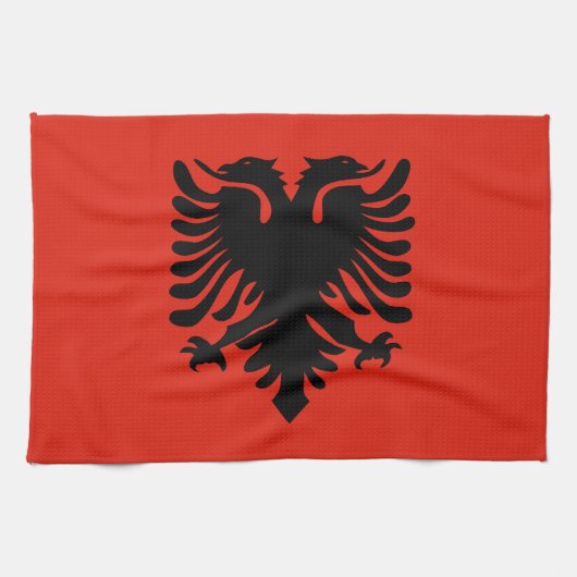 Flagge Albaniens Handtuch (Horizontal)