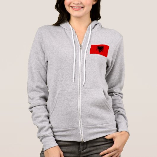 Flagge Albaniens Hoodie (Vorderseite)