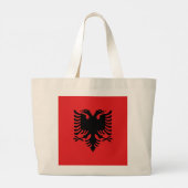 Flagge Albaniens Jumbo Stoffbeutel (Rückseite)