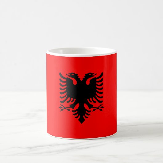 Flagge Albaniens Kaffeetasse (Mittel)