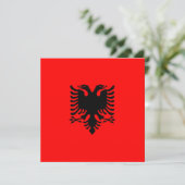 Flagge Albaniens Karte (Stehend Vorderseite)