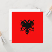 Flagge Albaniens Karte (Vorderseite/Rückseite Beispiel)