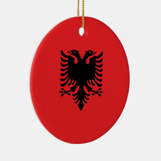 Flagge Albaniens Keramik Ornament (Rechts)
