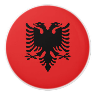 Flagge Albaniens Keramikknauf