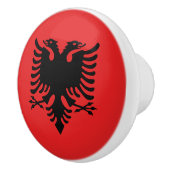 Flagge Albaniens Keramikknauf (Rechts)
