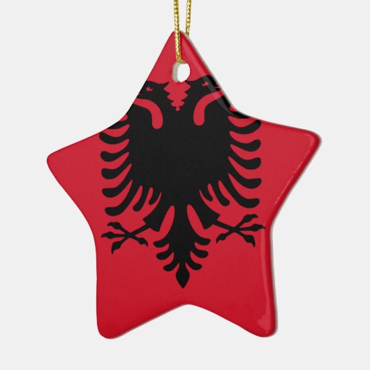 Flagge Albaniens Keramikornament (Links)