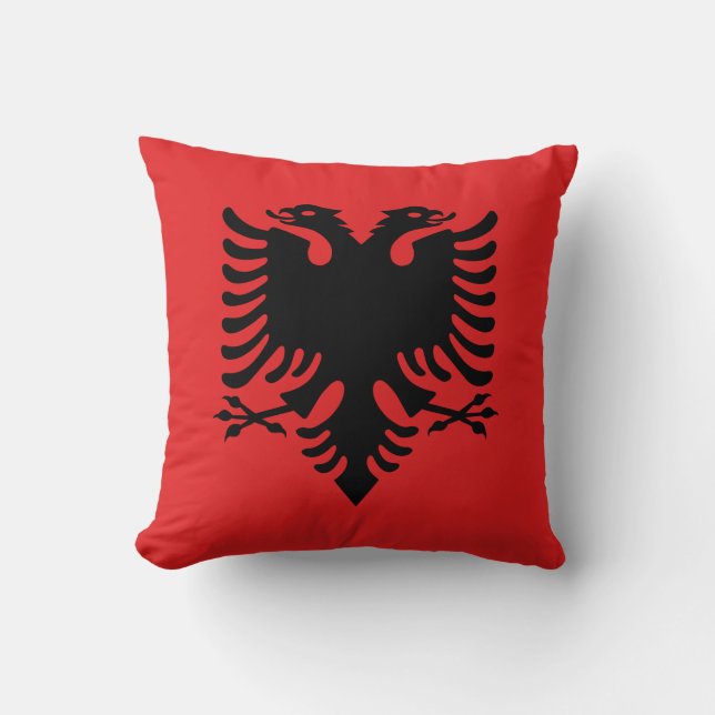 Flagge Albaniens Kissen (Vorderseite)