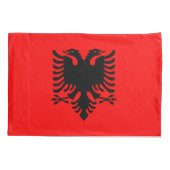 Flagge Albaniens Kissenbezug (Rückseite)