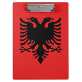 Flagge Albaniens Klemmbrett (Vorderseite)