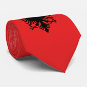 Flagge Albaniens Krawatte (Gerollt)