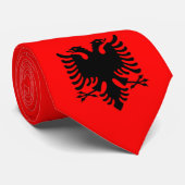 Flagge Albaniens Krawatte (Gerollt)