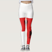 Flagge Albaniens Leggings (Vorderseite)