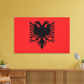 Flagge Albaniens Leinwanddruck (Insitu (Wohnzimmer))