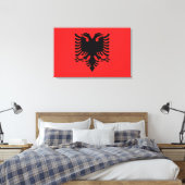 Flagge Albaniens Leinwanddruck (Insitu (Schlafzimmer))