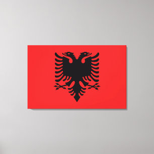Flagge Albaniens Leinwanddruck