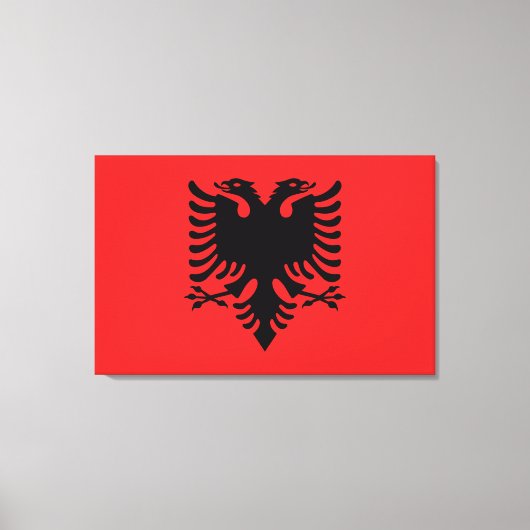 Flagge Albaniens Leinwanddruck (Vorderseite)