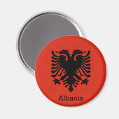 Flagge Albaniens Magnet (Vorderseite/Rückseite)