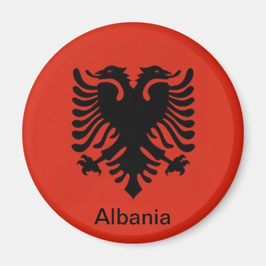 Flagge Albaniens Magnet (Vorne)